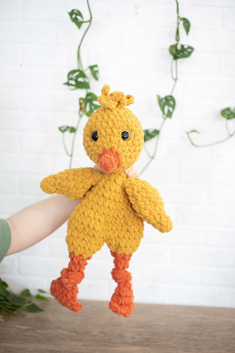 Crochet Chick Lovey, Crochet Stuffed Animal, Amigurumi Chickie